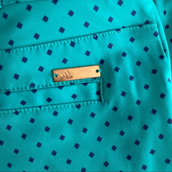 Adidas green blue Golf sports tennis outdoor Bermuda shorts - Picture 7 of 7
